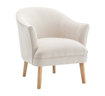 Gudal Cream Chenille Armchair