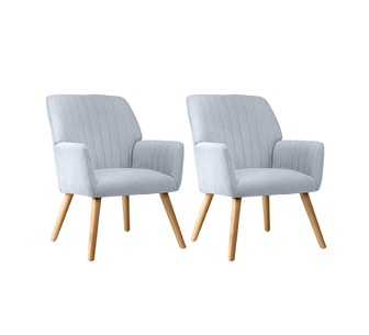 Set of 2 Hadlee Grey Armchair
