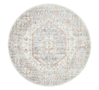 Hafez 150x150cm Silver Round Rug