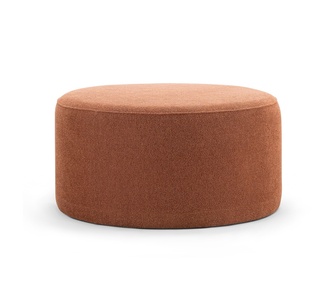 Haley Rust Orange Round Ottoman