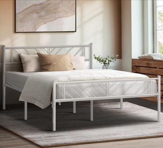 Hamlet Double White Bed Frame