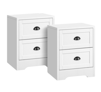 Set of 2 Shamei White Bedside Table