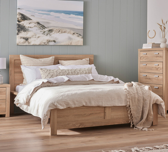 HAVANA BED DOUBLE MK3 LIGHT OAK