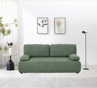 Handsfree 3 Seater Green Sofa Bed with Storage