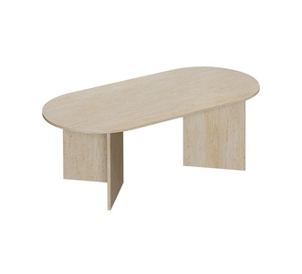 Harra Beige Oval Coffee Table