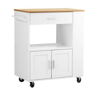 Harrison Kitchen Island Trolley White