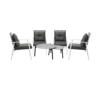 Hattie 6 Piece Outdoor Lounge Set White