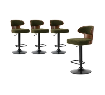 Set of 4 Henden Green Black Bar Stool