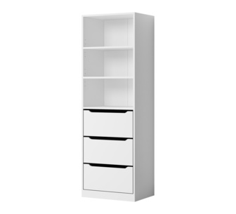Herco 3 Drawer 3 Shelf White Wardrobe