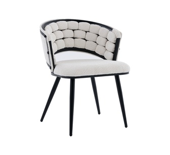 Set of 2 Hira Beige Velvet Dining Chairs
