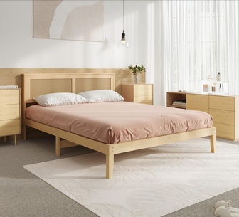 Himari Double Natural Rattan Bed Frame
