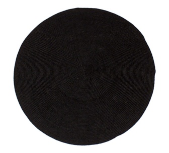 Hynora 200x200cm Black Round Indoor/Outdoor Rug