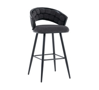Set of 2 Hoda Dark Blue Velvet Bar Stool
