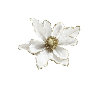 Holly Jolly 14Pcs Magnolia Flower Garland White