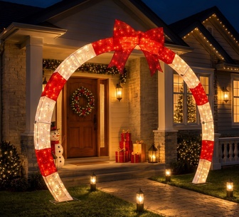 Holly Jollys 2.5m LED Christmas Archway Outdoor Decoration