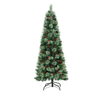 Holly Jolly 1.8M LED Christmas Tree w/ Red Berries Green