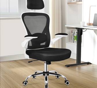 Dethon Black & White Mesh Office Chair