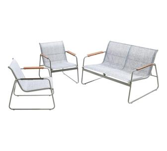 Hunyo 4 Seater Outdoor Lounge Light Grey
