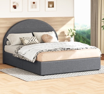 Ilyana Double Grey Gas Lift Bed