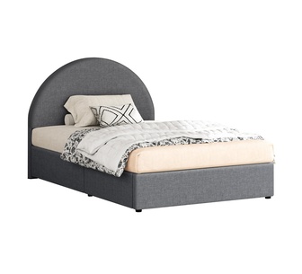 Ilyana King Single Grey Gas Lift Bed
