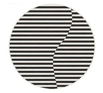Ilanda 200x200cm Black White Round Rug