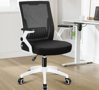 Willard Black & White Mesh Office Chair