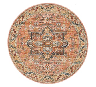 Illiana 200x200cm Peach Round Rug