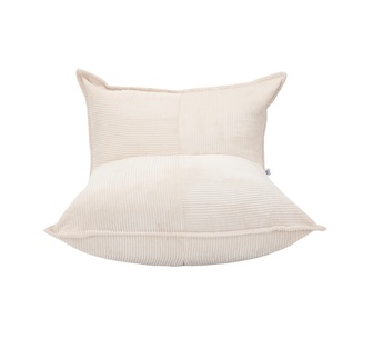 Illume L-Shape Beige Corduroy Compressed Sofa