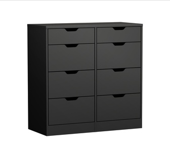 Iluna Black Chest of 8 Drawers