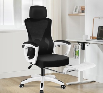 Singson Black & White Mesh Office Chair
