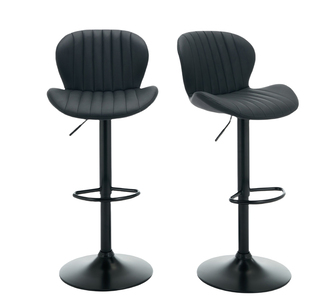 Set of 2 Irene Bar Stools Black