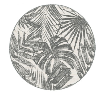 Ivella 240x240cm Grey White Round Rug
