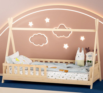 Kizzy Single Oak Wooden Kids Bed Frame