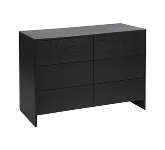 Jandi Black Chest of 6 Drawers