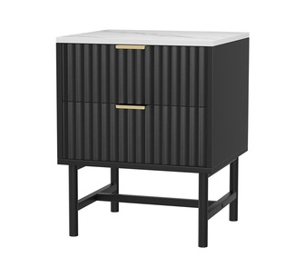 Jarred Black Bedside Table