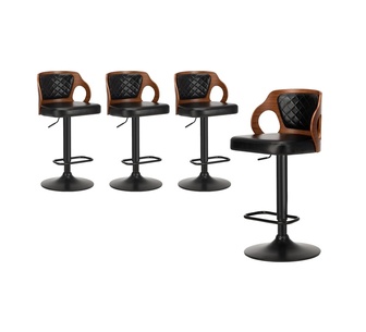Jared 4 Piece Wooden Swivel Bar Stool