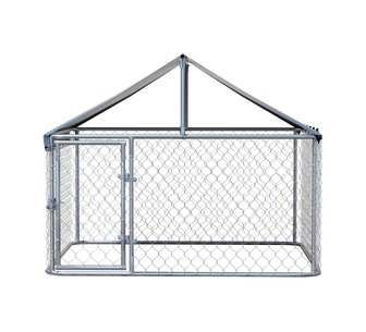 Jayme Small Silver Steel Dog Kennel
