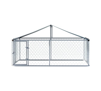 Jayme Large Silver Steel Dog Kennel