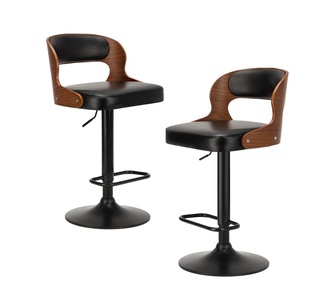 Jaz 2 Piece Leather Swivel Bar Stool