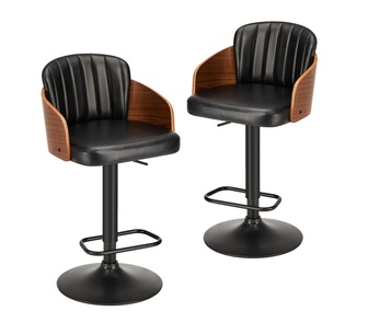 Jello 2 Piece Leather Swivel Bar Stool