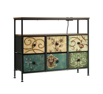 Jellybean Multicolour Chest of 6 Drawers with Shelf