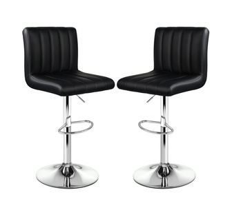 Set of 2 Jocelin Black Swivel Bar Stools