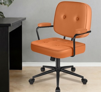 Jolyn Pink Chenille Office Chair