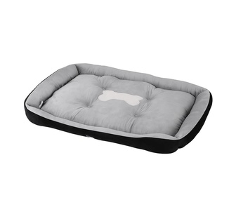 Junie Extra Large Grey Black Washable Pet Bed