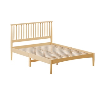 Kaeda Queen Oak Pine Wood Bed Frame