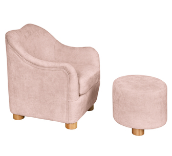 KAI CHAIR 1 SEATER + FOOT STOOL BLUSH