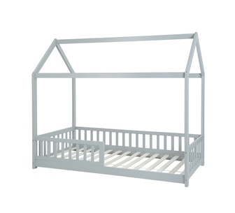 Kalil Single Grey Wooden Kids House Bed Frame