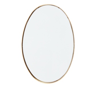Kalythera Oval Gold Wall Mirror