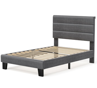 Kanna Single Grey Fabric Bed Frame