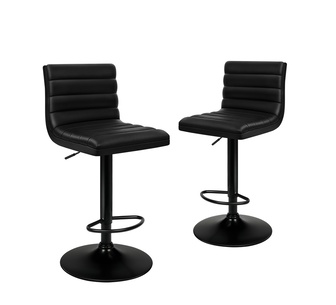 Set of 2 Kariz Black Bar Stools